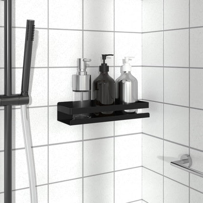 Mensola Doccia Nera Opaca 30X10X6Cm Acciaio Inox 304 Spazzolato