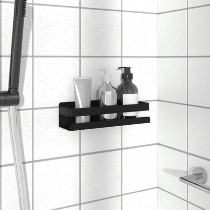 Mensola Doccia Nera Opaca 30X10X6Cm Acciaio Inox 304 Spazzolato