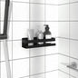 Mensola Doccia Nera Opaca 30X10X6Cm Acciaio Inox 304 Spazzolato