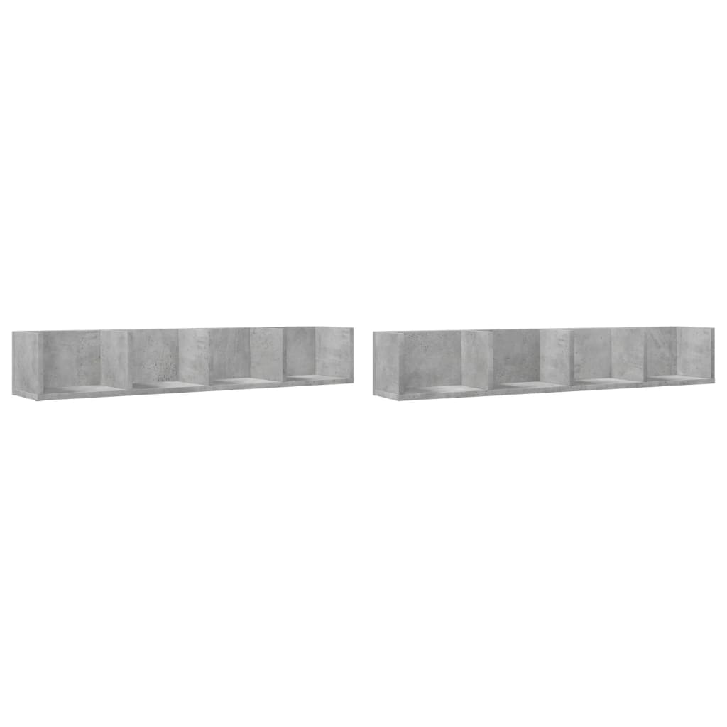 Mobili Parete 2 Pz 99X18X16,5 Cm In Multistrato Grigio Cemento