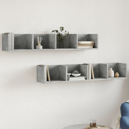 Mobili Parete 2 Pz 99X18X16,5 Cm In Multistrato Grigio Cemento