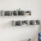 Mobili Parete 2 Pz 99X18X16,5 Cm In Multistrato Grigio Cemento