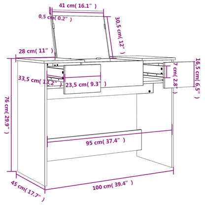 Toeletta Con Specchio 100X45X76 Cm
