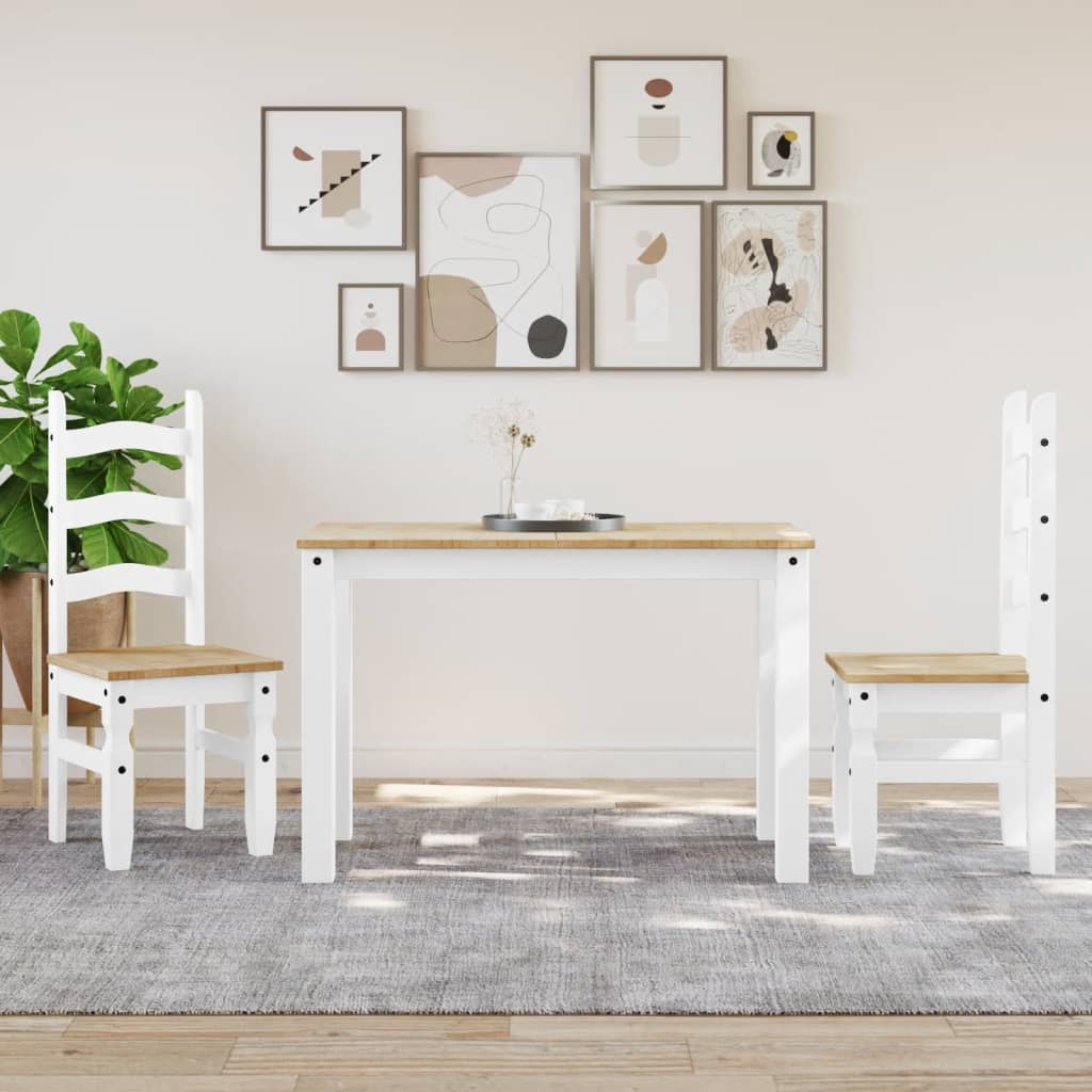 Tavolo Da Pranzo Panama 112X60X75 Cm Legno Massello Pino