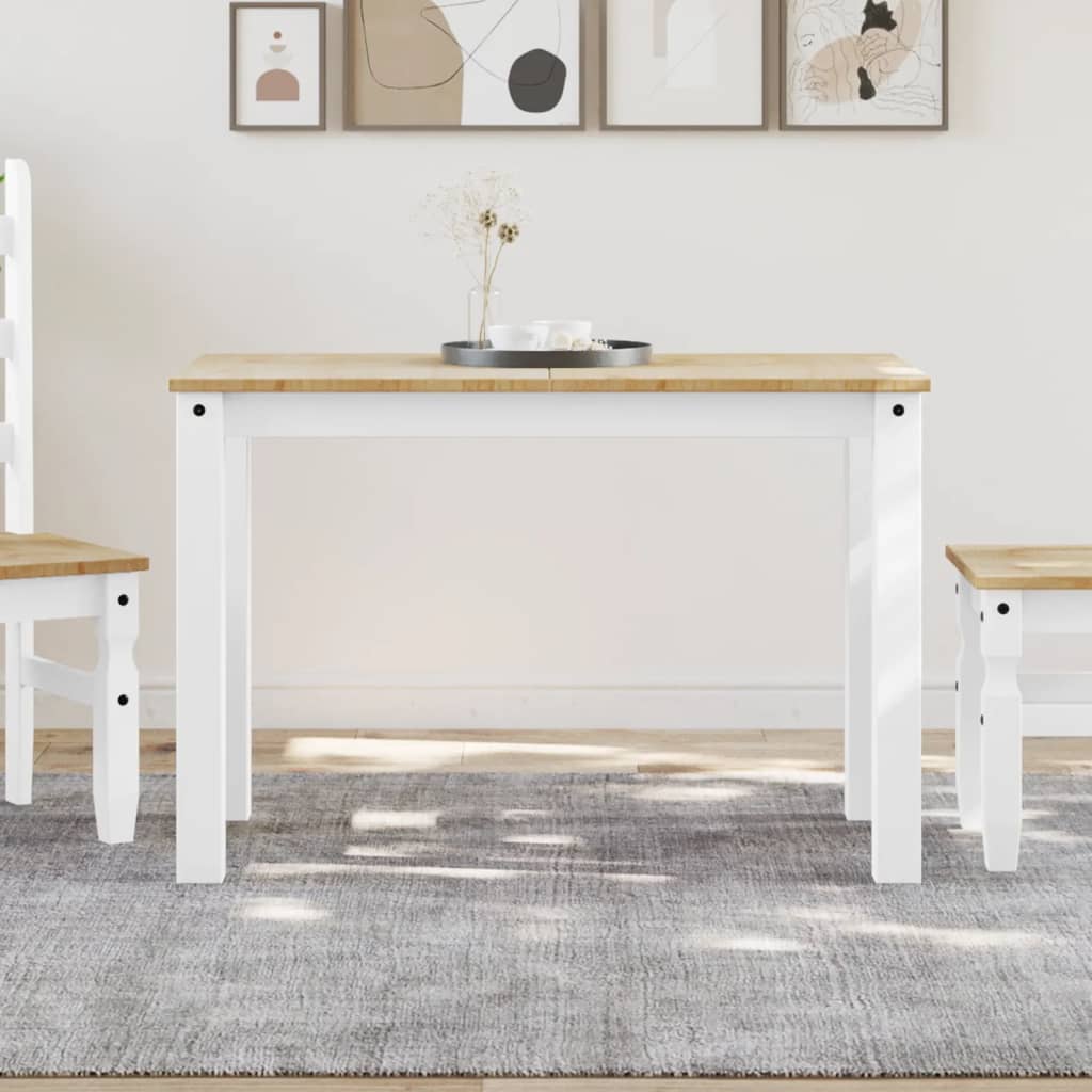 Tavolo Da Pranzo Panama 112X60X75 Cm Legno Massello Pino