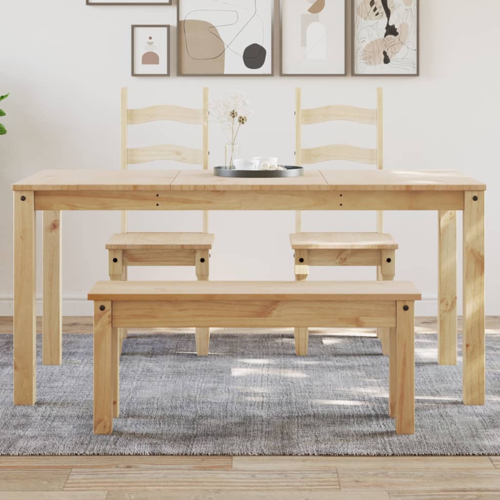 Tavolo Da Pranzo Panama 112X60X75 Cm Legno Massello Pino