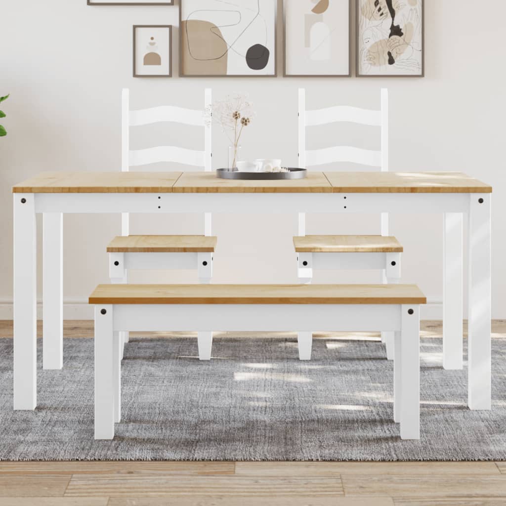 Tavolo Da Pranzo Panama 112X60X75 Cm Legno Massello Pino