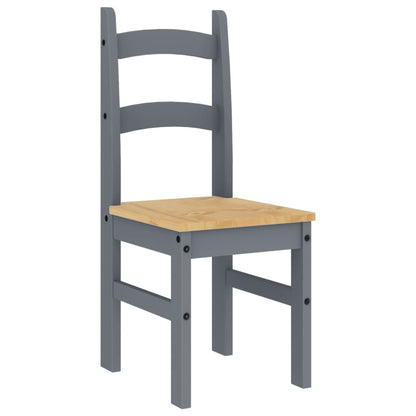 Sedie Da Pranzo 2 Pz Grigie 40X46X99 Cm Legno Massello Di Pino