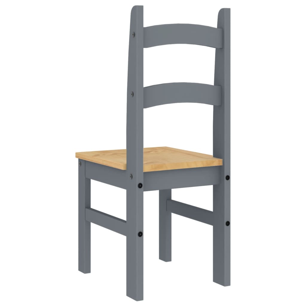 Sedie Da Pranzo 2 Pz Grigie 40X46X99 Cm Legno Massello Di Pino