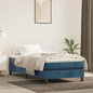 Materasso A Molle Insacchettate Rigidità Media 160X220X20 Cm In Velluto Blu Scuro