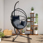 Sedia A Uovo Sospesa Con Supporto Polyrattan/Acciaio