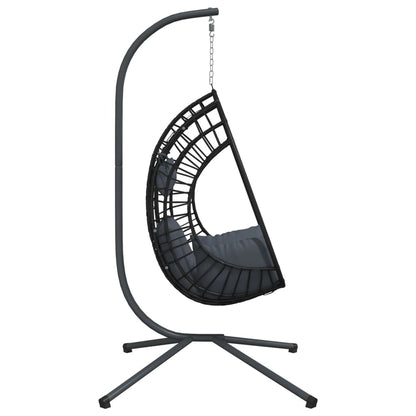 Sedia A Uovo Sospesa Con Supporto Polyrattan/Acciaio