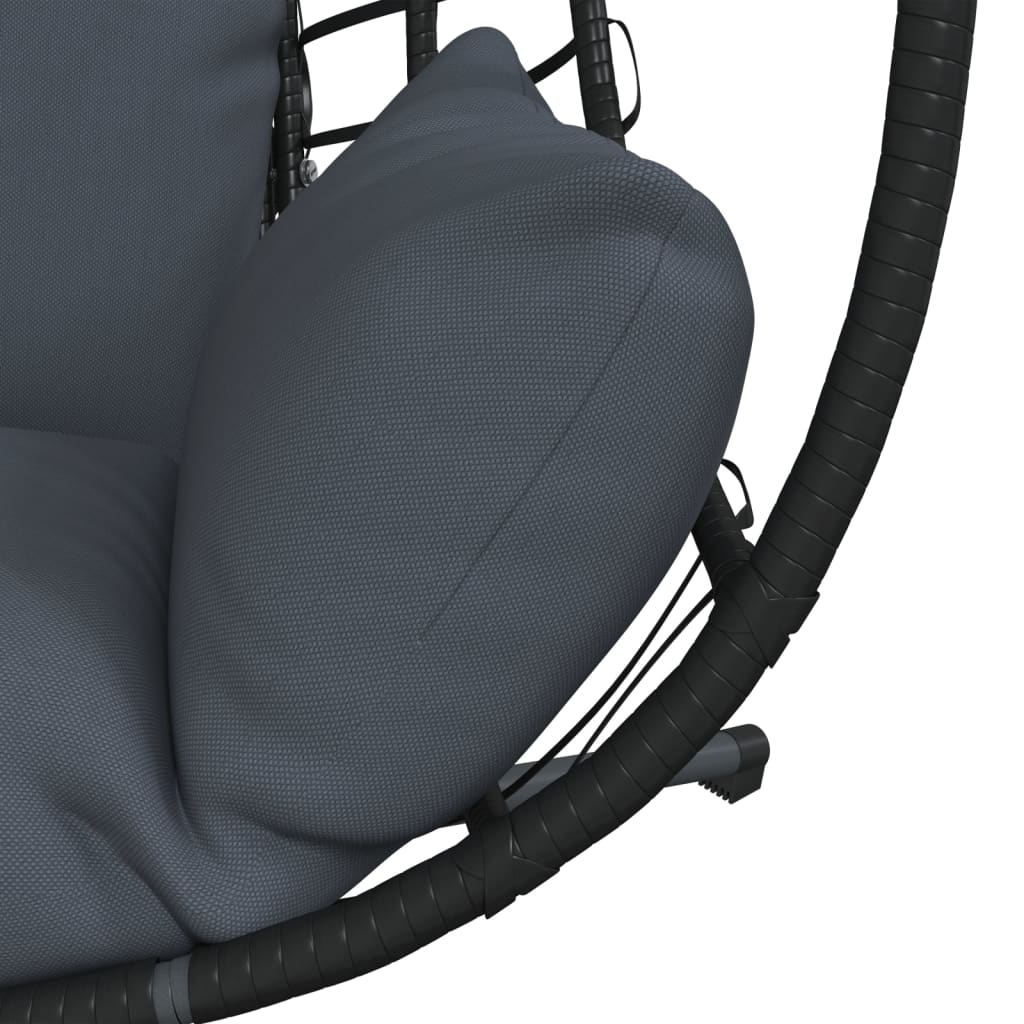 Sedia A Uovo Sospesa Con Supporto Polyrattan/Acciaio