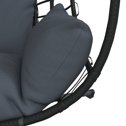Sedia A Uovo Sospesa Con Supporto Polyrattan/Acciaio