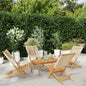 Sedie Da Giardino Pieghevoli 6Pz Legno Massello Di Acacia
