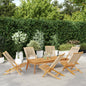 Sedie Da Giardino Pieghevoli 6Pz Legno Massello Di Acacia