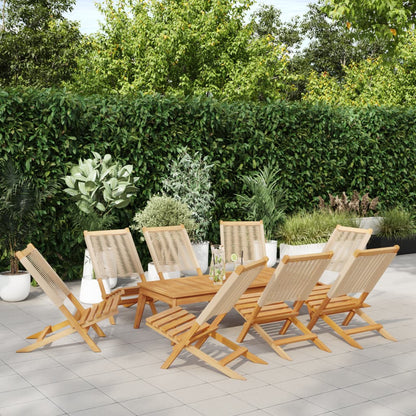 Sedie Da Giardino Pieghevoli 6Pz Legno Massello Di Acacia