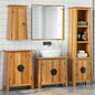 Set Mobili Da Bagno 2 Pz In Legno Massello Di Pino
