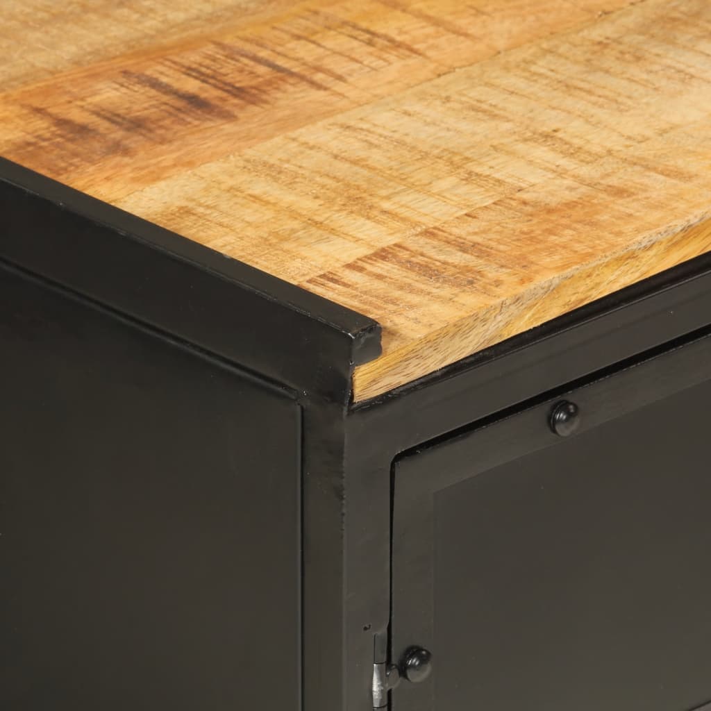 Set Mobili Da Bagno 3 Pz In Ferro E Legno Massello Di Mango