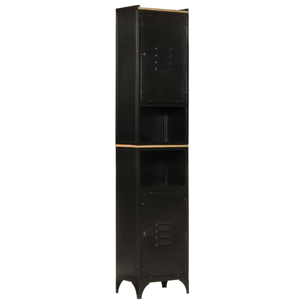 Set Mobili Da Bagno 5 Pz In Ferro E Legno Massello Di Mango