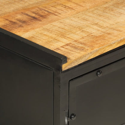 Set Mobili Da Bagno 5 Pz In Ferro E Legno Massello Di Mango