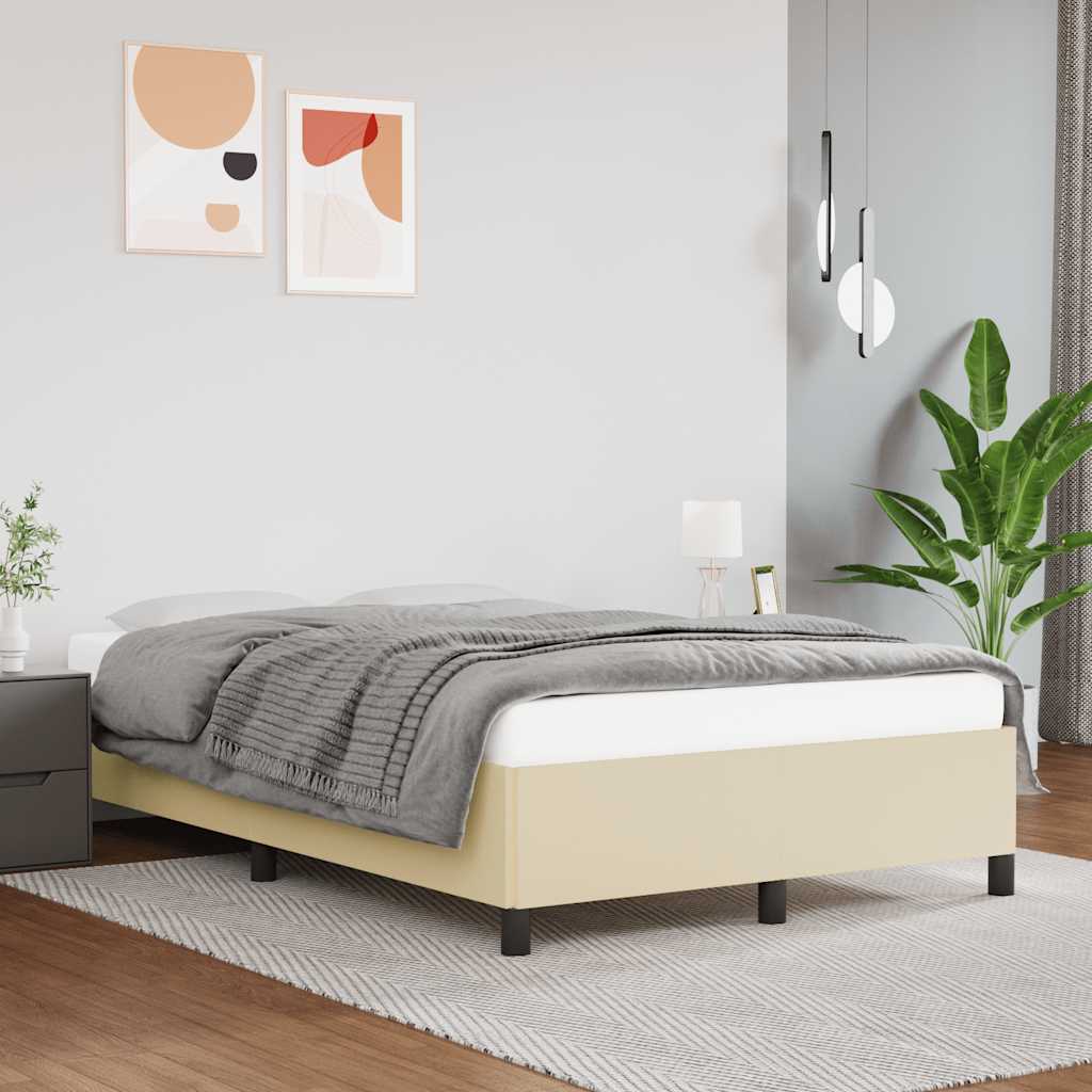 Struttura Letto A Rete A Molle In Similpelle Crema