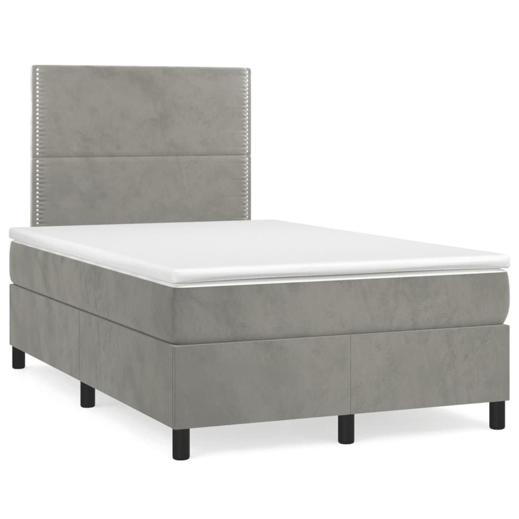 Letto A Sorgente Led Con Materasso Velluto