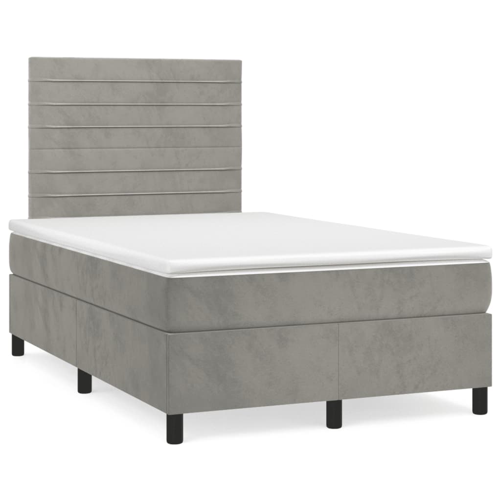 Letto A Sorgente Led Con Materasso Velluto
