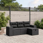 Set Divano Da Giardino 4 Pz Con Cuscini Beige In Polyrattan