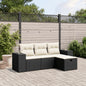 Set Divano Da Giardino 4 Pz Con Cuscini Beige In Polyrattan