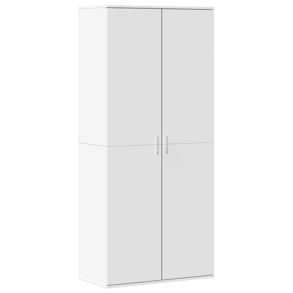 Scarpiera Bianca 80X39X178 Cm In Legno Multistrato
