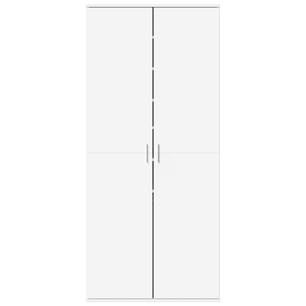 Scarpiera Bianca 80X39X178 Cm In Legno Multistrato
