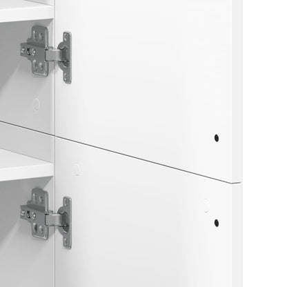 Scarpiera Bianca 80X39X178 Cm In Legno Multistrato