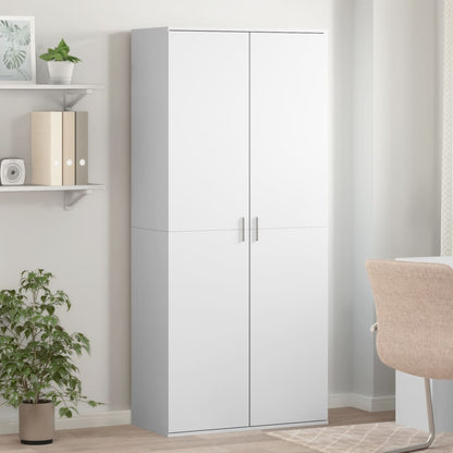 Scarpiera Bianca 80X39X178 Cm In Legno Multistrato