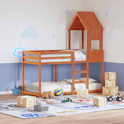 Letto A Castello Senza Materasso 90X190Cm Massello Pino