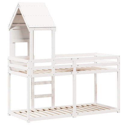 Letto A Castello Senza Materasso 90X190Cm Massello Pino