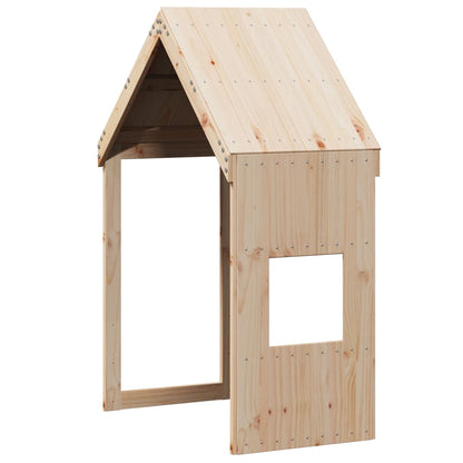 Letto A Soppalco Con Tetto In Legno Massello Di Pino