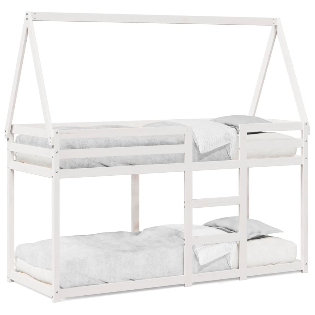 Letto A Castello Senza Materasso 90X190Cm Massello Pino