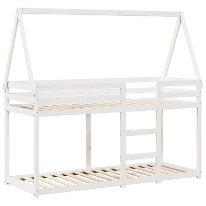 Letto A Castello Senza Materasso 90X190Cm Massello Pino