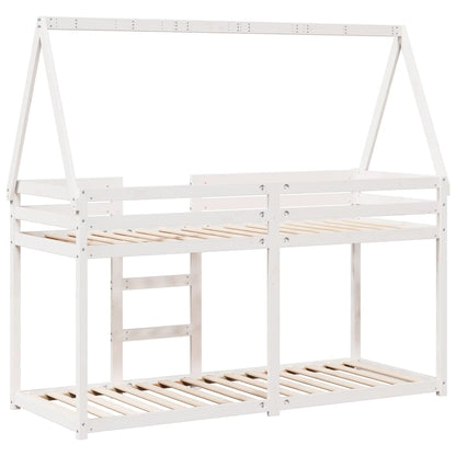 Letto A Castello Senza Materasso 90X190Cm Massello Pino