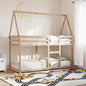 Letto A Castello Con Tetto Legno Massello Pino