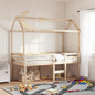 Letto A Soppalco Con Tetto In Legno Di Pino
