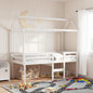 Letto A Soppalco Con Tetto In Legno Di Pino