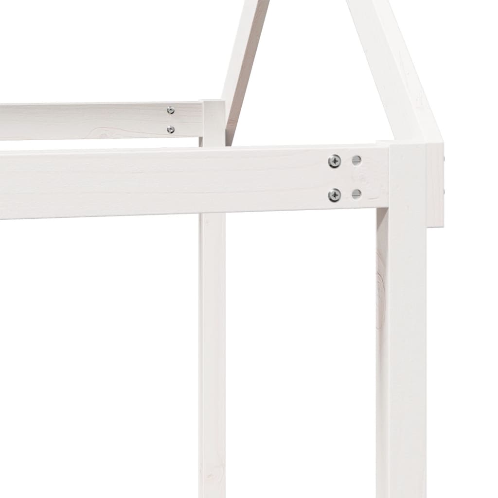 Letto A Soppalco Con Tetto In Legno Di Pino
