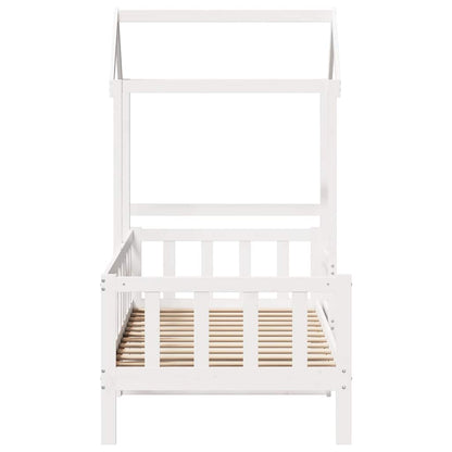 Dormeuse Con Tetto 80X200 Cm Bianco In Legno Massello Di Pino