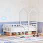 Dormeuse Con Tetto 80X200 Cm Bianco In Legno Massello Di Pino