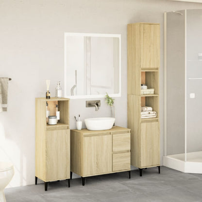 Set Mobili Da Bagno 3 Pz In Legno Multistrato