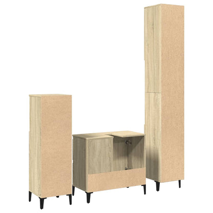 Set Mobili Da Bagno 3 Pz In Legno Multistrato
