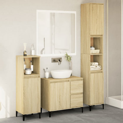Set Mobili Da Bagno 3 Pz In Legno Multistrato
