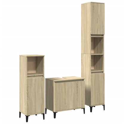Set Mobili Da Bagno 3 Pz In Legno Multistrato